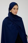 Lacivert Kristal Krep Şal