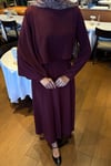 Mürdüm Pelerin Detaylı Elbise