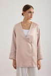 Pudra Saten Kimono Ceket