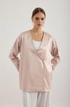 Pudra Saten Kimono Ceket