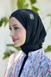 Siyah Bağlamalı Tesettür Mayo Bone