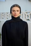 Siyah Kristal Krep Şal