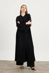 Siyah Pilise Detaylı Abaya
