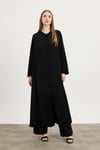 Siyah Pilise Detaylı Abaya