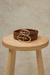 Taba Oval Gold Tokalı Çiftli Kemer