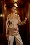 Vizon Saten Kimono Ceket