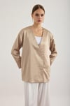 Vizon Saten Kimono Ceket