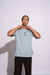 Erkek Oversize Termal Mavi