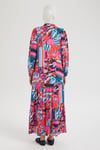 Desenli Renkli Elbise Pembe 24YT952