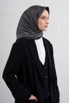 Klasik Desenli Saf İpek Twill Eşarp 9404D 01