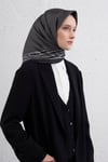 Klasik Desenli Saf İpek Twill Eşarp 9404D 01
