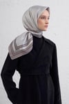 Klasik Desenli Saf İpek Twill Eşarp 9404D 01