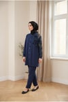 MODAL LEOPAR KAP PANTOLON TAKIM-Lacivert