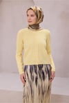 OBJE DESEN İPEK EŞARP 4205D (TWILL) SARI - 32