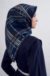 Obje Desenli Saf İpek Twill Eşarp 9407D 54