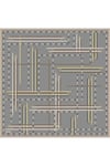 Obje Desenli Saf İpek Twill Eşarp 9407D 37