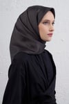 Soyut Desenli Saf İpek Twill Eşarp 9415D 06