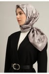 Sura Ipek Eşarp 9326-81 Gri Karışık Desen