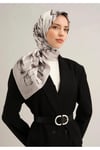 Sura İpek Eşarp 9350 - 84 Gri Karışık Desen