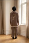TENCEL KAP & COTON PANTOLON & PENYE İÇLİK - ÜÇLÜ TAKIM-Çikolata