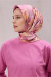 Twill İpek Eşarp - 4217-80 Lacivert