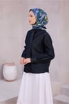 Twill İpek Eşarp - 4217-80 Lacivert