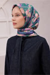 Twill İpek Eşarp - 4217-80 Lacivert