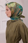 Twill İpek Eşarp - 4225-80 Siyah