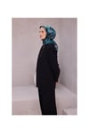 Twill İpek Eşarp - 4225-80 Siyah