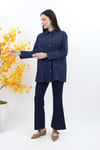Zımba Detaylı Denim Tunik - İndigo