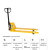 Rolwal 2 Ton Döküm Pompa Alçak Şase Manuel Transpalet FP-TR-BFL-20-55