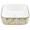 Arvitsa Tezgah Üstü Gold Beyaz Lavabo K01