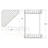 CSK İkili Köşelik Krom 22x22