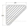 CSK Tekli Köşelik Krom 22x22