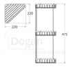 CSK Üçlü Köşelik Krom 22x22
