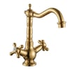 DGN Konsept Rustik Çevirmeli Gold Lavabo Bataryası