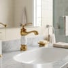 FLEKO Hisar Lavabo Bataryası Gold-Beyaz