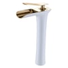 FLEKO Victoria Tall Lavabo Bataryası Gold-Beyaz