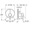 Grohe Essence Ankastre Banyo/Duş Bataryası Brushed Cool Sunrise - 24167GN1