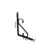 Siyah Ferforje Metal Raf Altı L Ayak 155x110