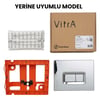 Vitra Gömme Rezervuar Kumanda Paneli Krom 711-8080 (711-1080 Uyumlu)