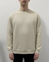 Düz Basic Bisiklet Yaka Sweat -Bej
