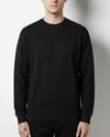 Düz Basic Bisiklet Yaka Sweat -Siyah