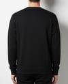 Düz Basic Bisiklet Yaka Sweat -Siyah