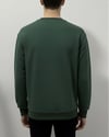 Düz Basic Bisiklet Yaka Sweat -Yeşil