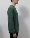 Düz Basic Bisiklet Yaka Sweat -Yeşil