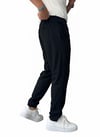 Siyah Relaxed Fit Kumaş Jogger