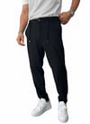 Siyah Relaxed Fit Kumaş Jogger
