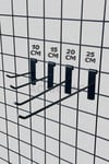 Siyah Tel Pano Kancası 25 Adet Raf Askısı Tel Çubuk