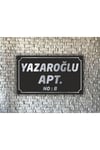 Kişiye Özel Apartman ve Kapı Girişi Tabelası – Altın Siyah Pleksi Levha